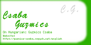 csaba guzmics business card